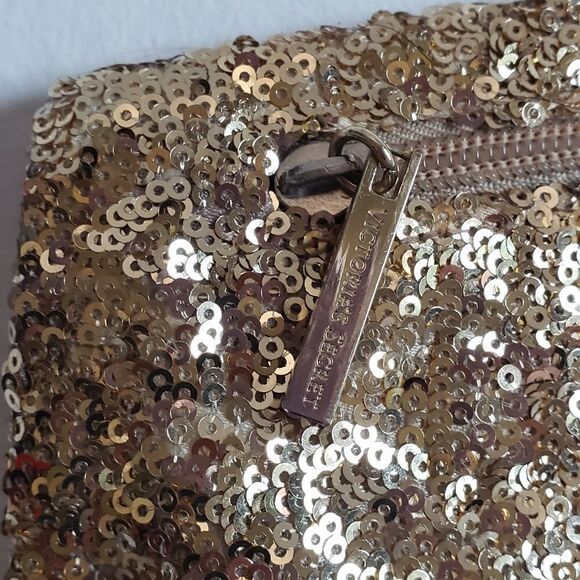 Victoria Secret Gold Sequin Envelope Clutch - Picture 3 of 6